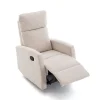 Fekvőfotel, relax fotelágy dönthető háttámlával, lábtartóval bézs zsenília szövet (JN-R8120A51-BEIGE) thumbnail
