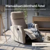Fekvőfotel, relax fotelágy dönthető háttámlával, lábtartóval bézs zsenília szövet (JN-R8120A51-BEIGE) thumbnail