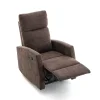 Fekvőfotel, relax fotelágy dönthető háttámlával, lábtartóval barna zsenília szövet (JN-R8120A51) DARK BROWN) thumbnail