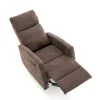 Fekvőfotel, relax fotelágy dönthető háttámlával, lábtartóval barna zsenília szövet (JN-R8120A51) DARK BROWN) thumbnail