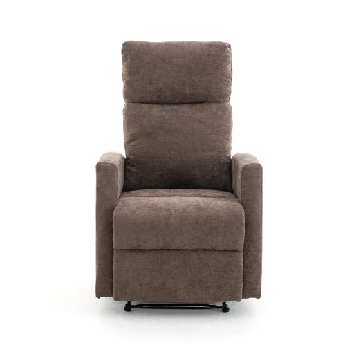 Fekvőfotel, relax fotelágy dönthető háttámlával, lábtartóval barna zsenília szövet (JN-R8120A51) DARK BROWN) - 13
