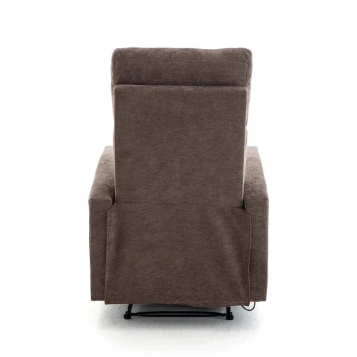 Fekvőfotel, relax fotelágy dönthető háttámlával, lábtartóval barna zsenília szövet (JN-R8120A51) DARK BROWN) - 11