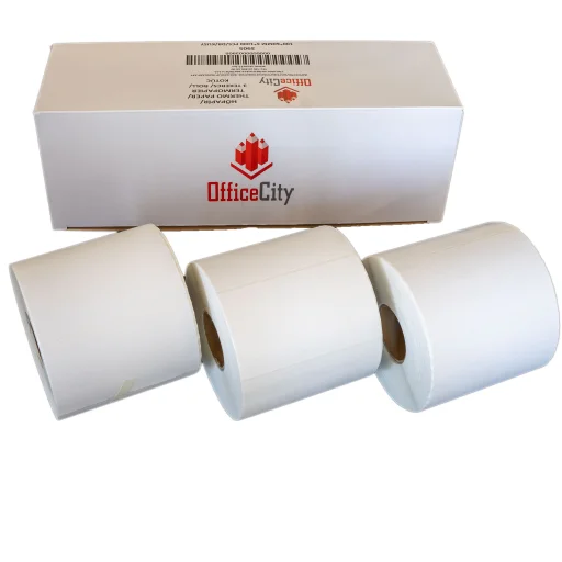 3000db 100x60mm direkt termál tekercses etikett címke (1000 címke/tekercs, 3 tekercs) - 1