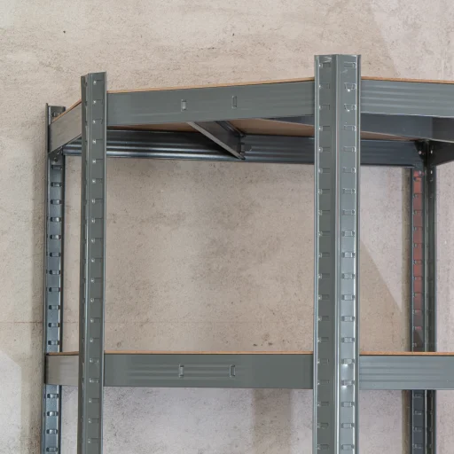 Sarok salgó polc, 5 szintes 180x70x40-40cm, szürke - 5