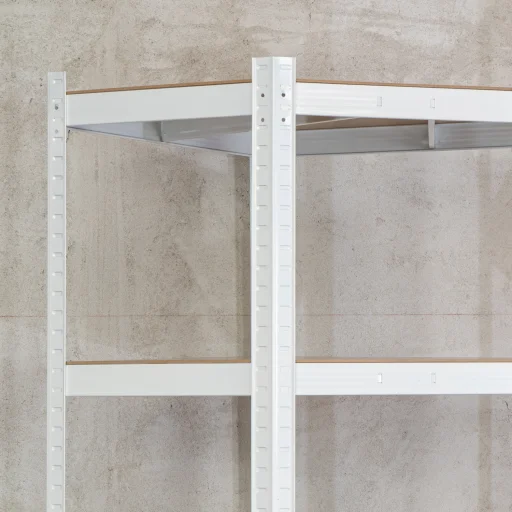 Sarok salgó polc, 5 szintes 180x70x40-40cm, fehér - 4
