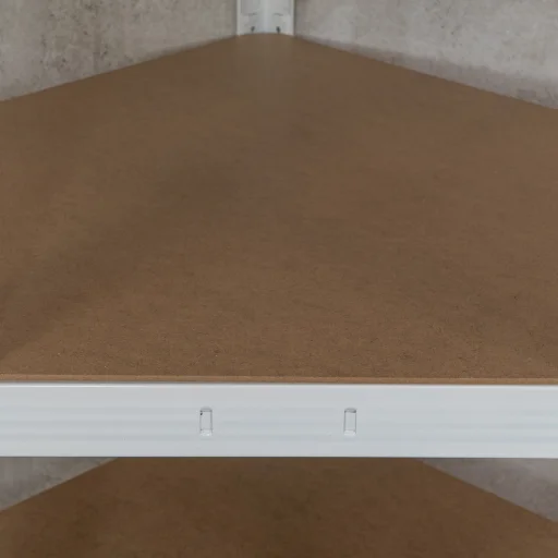 Sarok salgó polc, 5 szintes 180x70x40-40cm, fehér - 9