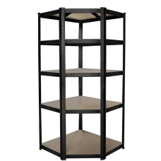 Sarok salgó polc, 5 szintes 180x70x40-40cm, fekete