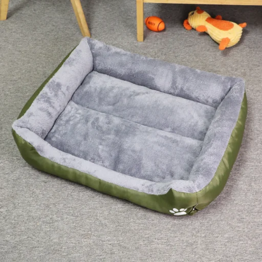 Kisállat fekhely, M méret, sötétzöld-világosszürke kutya / macska - 2