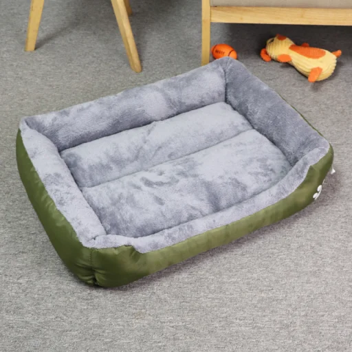 Kisállat fekhely, M méret, sötétzöld-világosszürke kutya / macska - 3