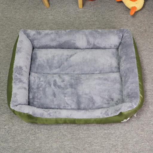 Kisállat fekhely, M méret, sötétzöld-világosszürke kutya / macska - 4