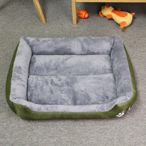Kisállat fekhely, M méret, sötétzöld-világosszürke kutya / macska - 5