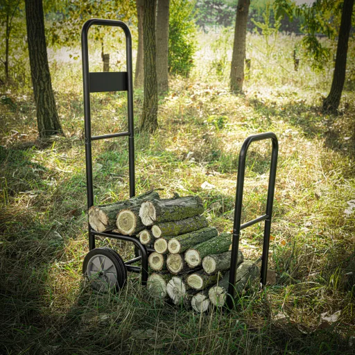 Tűzifa szállító kézikocsi 70x30x70-109cm (MF-0054-H) - 2