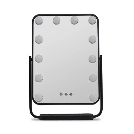Hollywood tükör, sminkes tükör fekete 12x3W (DP330A) - 5