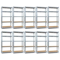 10 db Salgó polc, 5 szintes 180x90x40cm, horganyzott