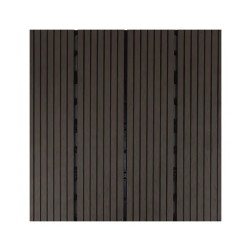 WPC 1 m2 padlóburkolat 11db 30x30cm, csíkozott, csokoládébarna összepattintható - 5