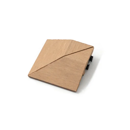 WPC DIY padlóburkolat sarok záróelem, szegély 7.5x7.5cm, tíkfa - 1