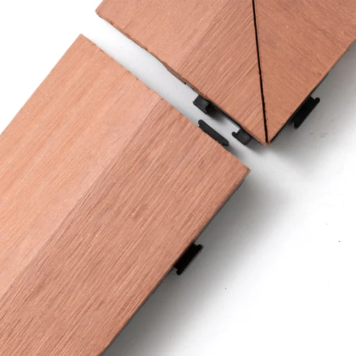 WPC DIY padlóburkolat sarok záróelem, szegély 7.5x7.5cm, rozsdavörös - 4