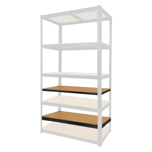 Salgóhoz 2db extra polc kerettel, 90x40cm, fekete - 2