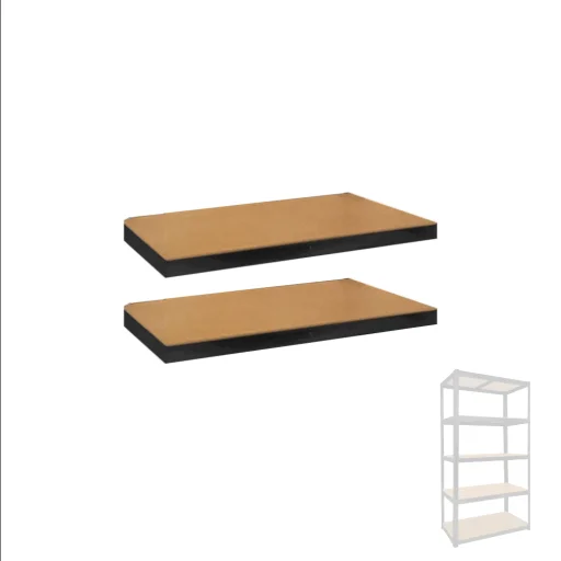 Salgóhoz 2db extra polc kerettel, 90x40cm, fekete - 1