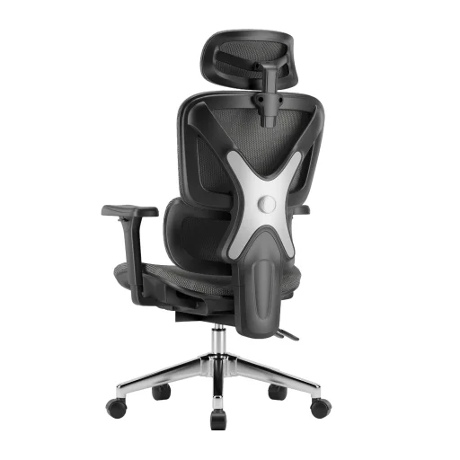 Ergonomikus irodai szék, forgószék, fekete hálós (E07 BLACK)  - 2