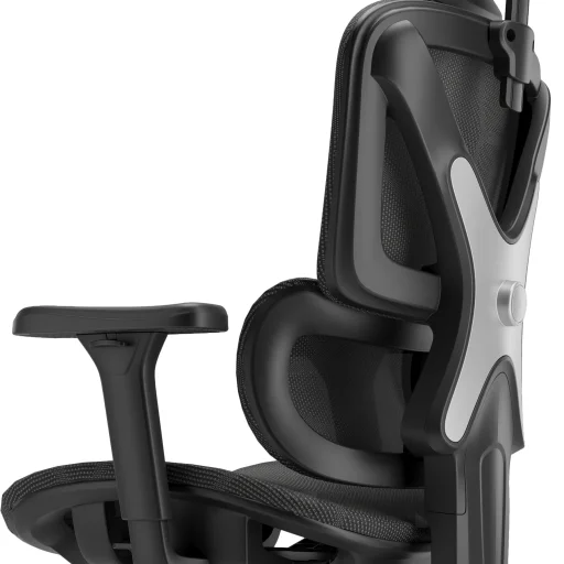 Ergonomikus irodai szék, forgószék, fekete hálós (E07 BLACK)  - 4