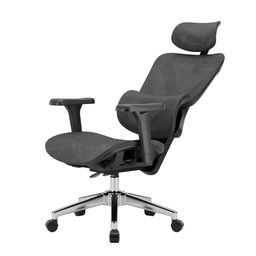 Ergonomikus irodai szék, forgószék, fekete hálós (E07 BLACK)  - 5