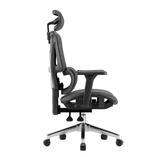 Ergonomikus irodai szék, forgószék, fekete hálós (E07 BLACK)  - 9