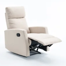 Manuális fekvőfotel, relax fotelágy szövet bézs (JNF-MANUAL-BEIGE)
