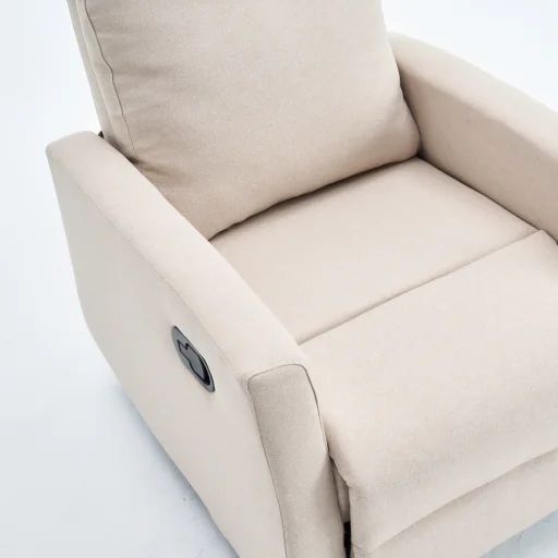 Manuális fekvőfotel, relax fotelágy szövet bézs (JNF-MANUAL-BEIGE) - 3