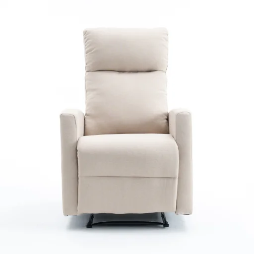 Manuális fekvőfotel, relax fotelágy szövet bézs (JNF-MANUAL-BEIGE) - 6