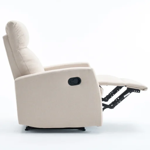Manuális fekvőfotel, relax fotelágy szövet bézs (JNF-MANUAL-BEIGE) - 7