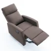 Manuális fekvőfotel, relax fotelágy szövet sötétbarna (JNF-MANUAL-DARK BROWN) thumbnail
