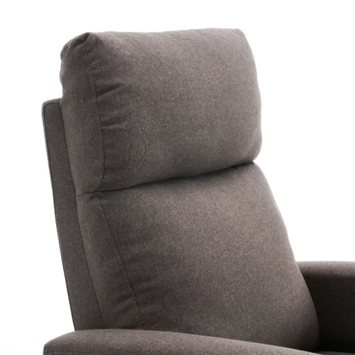 Manuális fekvőfotel, relax fotelágy szövet sötétbarna (JNF-MANUAL-DARK BROWN) - 7