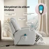 Felállást segítő relax elektromos fotelágy motoros mechanizmus szövet bézs, pohártartóval thumbnail