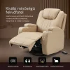 Elektromos fekvőfotel, relax fotelágy 8 pontos masszázs magyar nyelvű távirányítóval, ringató, forgatható, rozsdamentes pohártartó AIR leather bézs thumbnail
