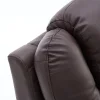 Elektromos fekvőfotel, relax fotelágy 8 pontos masszázs magyar nyelvű távirányítóval, ringató, forgatható rozsdamentes pohártartó AIR leather sötétbarna thumbnail
