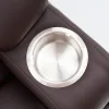 Elektromos fekvőfotel, relax fotelágy 8 pontos masszázs magyar nyelvű távirányítóval, ringató, forgatható rozsdamentes pohártartó AIR leather sötétbarna thumbnail