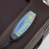 Elektromos fekvőfotel, relax fotelágy 8 pontos masszázs magyar nyelvű távirányítóval, ringató, forgatható rozsdamentes pohártartó AIR leather sötétbarna thumbnail