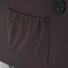 Elektromos fekvőfotel, relax fotelágy 8 pontos masszázs magyar nyelvű távirányítóval, ringató, forgatható rozsdamentes pohártartó AIR leather sötétbarna thumbnail