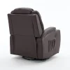 Elektromos fekvőfotel, relax fotelágy 8 pontos masszázs magyar nyelvű távirányítóval, ringató, forgatható rozsdamentes pohártartó AIR leather sötétbarna thumbnail