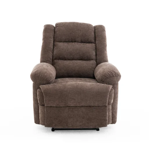Manuális fekvőfotel, relax fotelágy sötétbarna zsenília szövet (JNF-MANUAL-DARK BROWN) JN-R8053A51 - 5