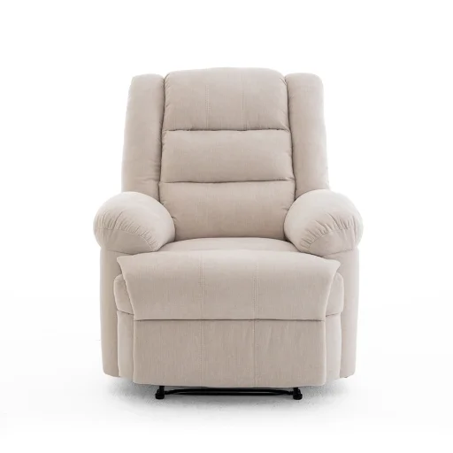Manuális fekvőfotel, relax fotelágy zsenília bézs szövet (JNF-MANUAL-BEIGE) JN-R8053A51 - 5