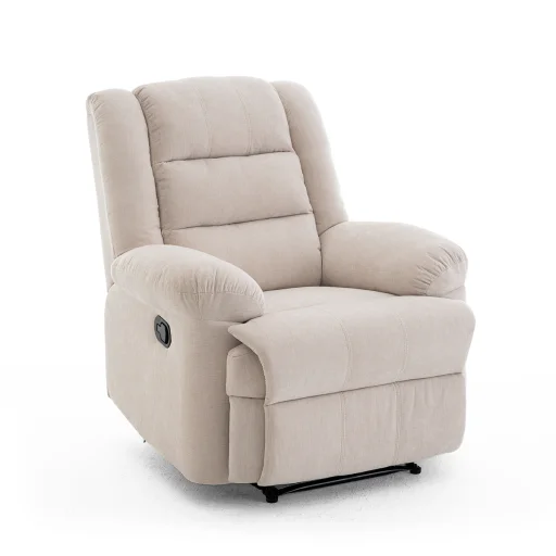 Manuális fekvőfotel, relax fotelágy zsenília bézs szövet (JNF-MANUAL-BEIGE) JN-R8053A51 - 1