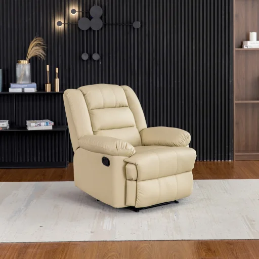 Manuális fekvőfotel, relax fotelágy bézs PU (JNF-MANUAL-BEIGE) JN-R8053A51 - 1