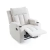 Manuális fekvőfotel, relax fotelágy két pohártartóval, bézs szövet (JNF-MANUAL-FABRIC-BEIGE) JN-R8005A51 thumbnail