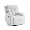 Manuális fekvőfotel, relax fotelágy két pohártartóval, bézs szövet (JNF-MANUAL-FABRIC-BEIGE) JN-R8005A51 thumbnail