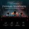 Luxus, háromszemélyes fekvőfotel, relax fotelágy elektromosan dönthető háttámlával, lábtartóval, pohártartóval és világítással barna bőr (L4630-7406) thumbnail