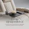 Luxus, egyszemélyes fekvőfotel, relax fotelágy elektromosan dönthető háttámlával, lábtartóval, pohártartóval és világítással bézs bőr (L4630-3906) thumbnail