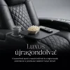 Luxus, egyszemélyes fekvőfotel, relax fotelágy elektromosan dönthető háttámlával, lábtartóval, pohártartóval és világítással fekete bőr (L4630-3906) thumbnail