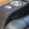 Luxus, háromszemélyes fekvőfotel, relax fotelágy elektromosan dönthető háttámlával, lábtartóval, pohártartóval és világítással fekete bőr (L4630-7406) thumbnail